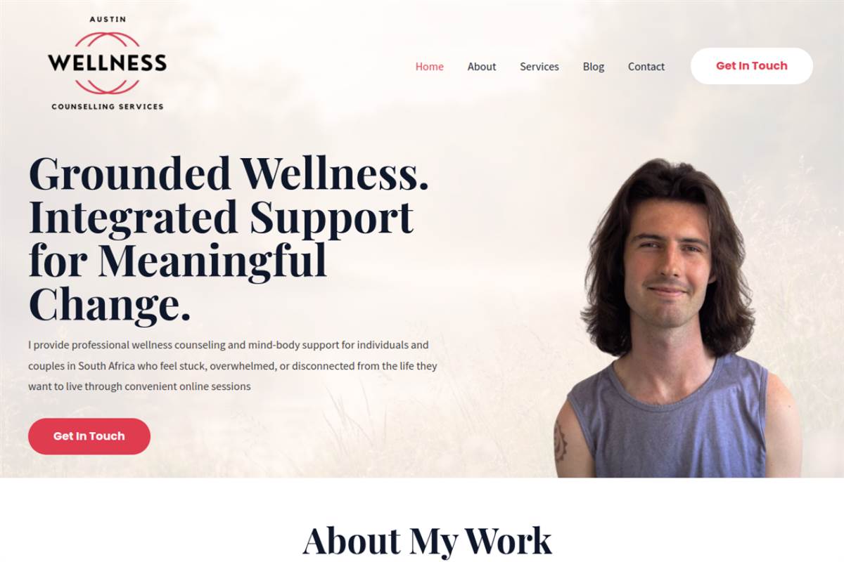 Austin Wellness Counselling website screenshot