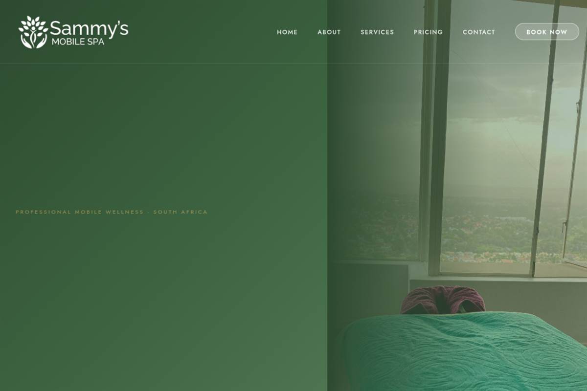 Sammy's Mobile Spa website screenshot